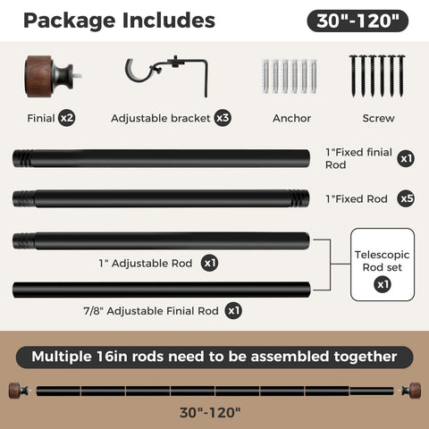 MARHSIPE indoor outdoor use curtain rod for versatile spaces