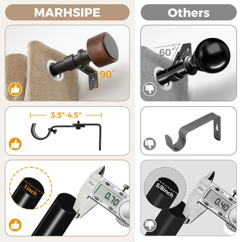 MARHSIPE telescopic rod set enables precise width adjustment