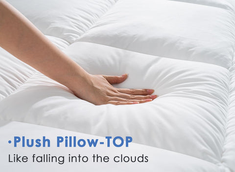 Marine Moon King topper highlights soft fluffy fill for luxurious comfort.
