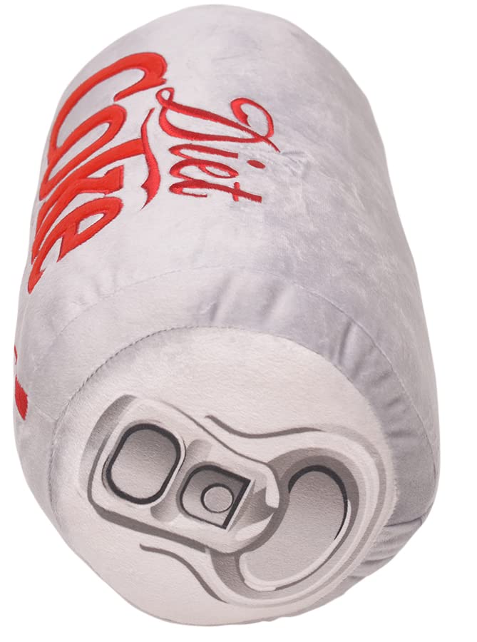 Mark Feldstein Diet Coke pillow front view enhances couch decor and comfort.