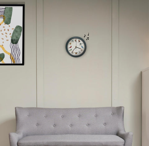 Educational Field Guide page featuring birds shown on the Mark Feldstein clock.