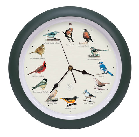Mark Feldstein Original Singing Bird Clock 25th Anniversary artwork displayed for collectible home elegance.