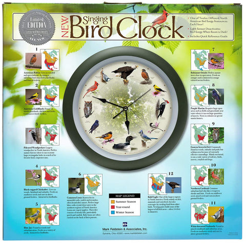 Mark Feldstein Singing Bird Clock battery compartment uses 3 AA batteries for flexible placement.