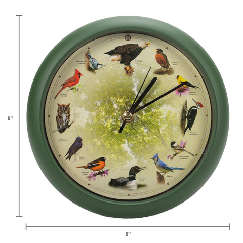 Mark Feldstein Singing Bird Clock hour songs feature adds a charming chime every hour.