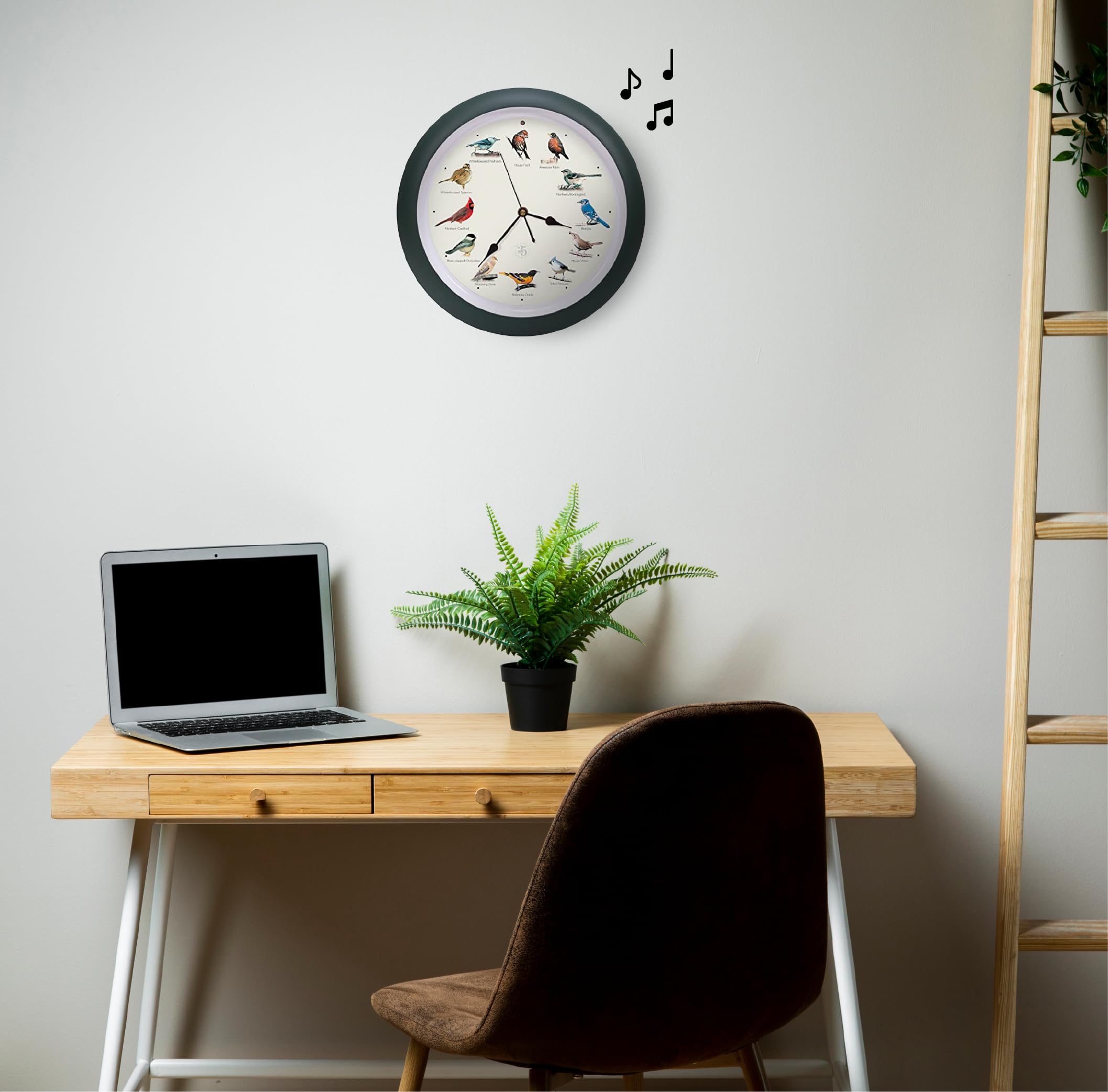 Mark Feldstein original clock is easy to mount with a large keyhole.