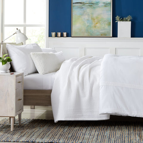 King size Brielle blanket 108x90 inches in white for a generous fit