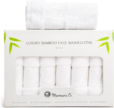 Marmaris Co luxury wash cloths with soft viscose bamboo for gentle face care.