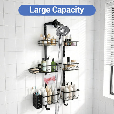 Marovitax 3-tier height-adjustable caddy organizes shampoo and soap