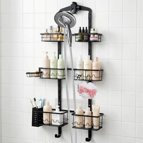 Marovitax extra-large shower caddy overhead hanging for easy access to bottles