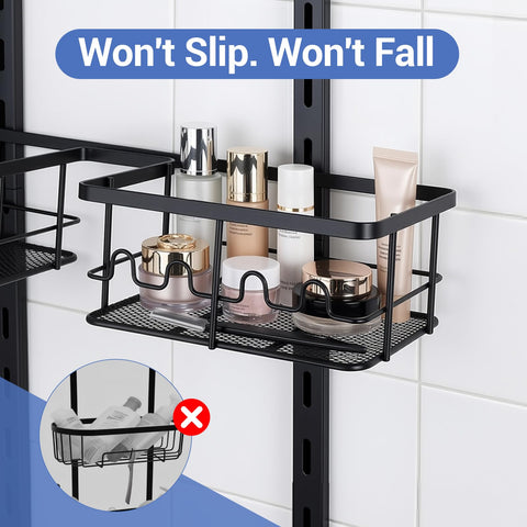 Marovitax no-spill mesh bottom prevents small items from slipping