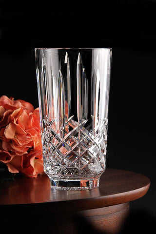 Marquis by Waterford Markham vase close-up cuttings highlight intricate wedge cuts and sparkle.