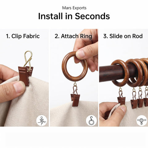 Mars Exports on-curtain-rod display showing warm tone and durable finish.