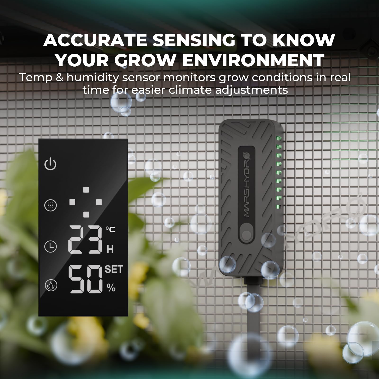 Mars Hydro humidifier timer and humidity settings for automated control