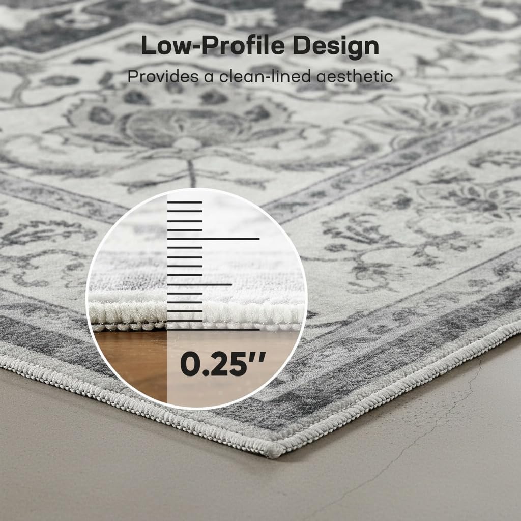 Marsail 8x10 rug with reinforced bound edges for durable wear.