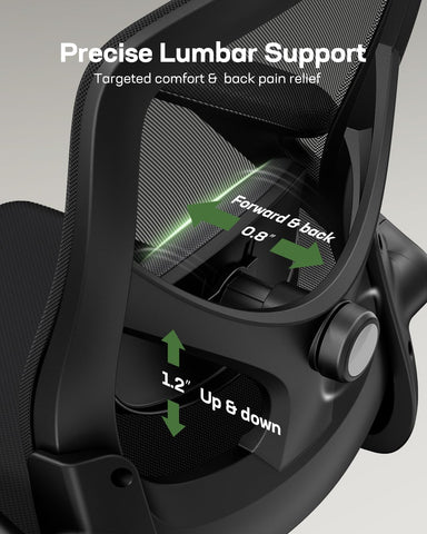 Marsail lumbar-adjustment supports proper posture during long sessions.