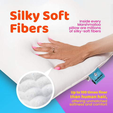 Marshmalloo cooling technology visible for temperature regulation during sleep.