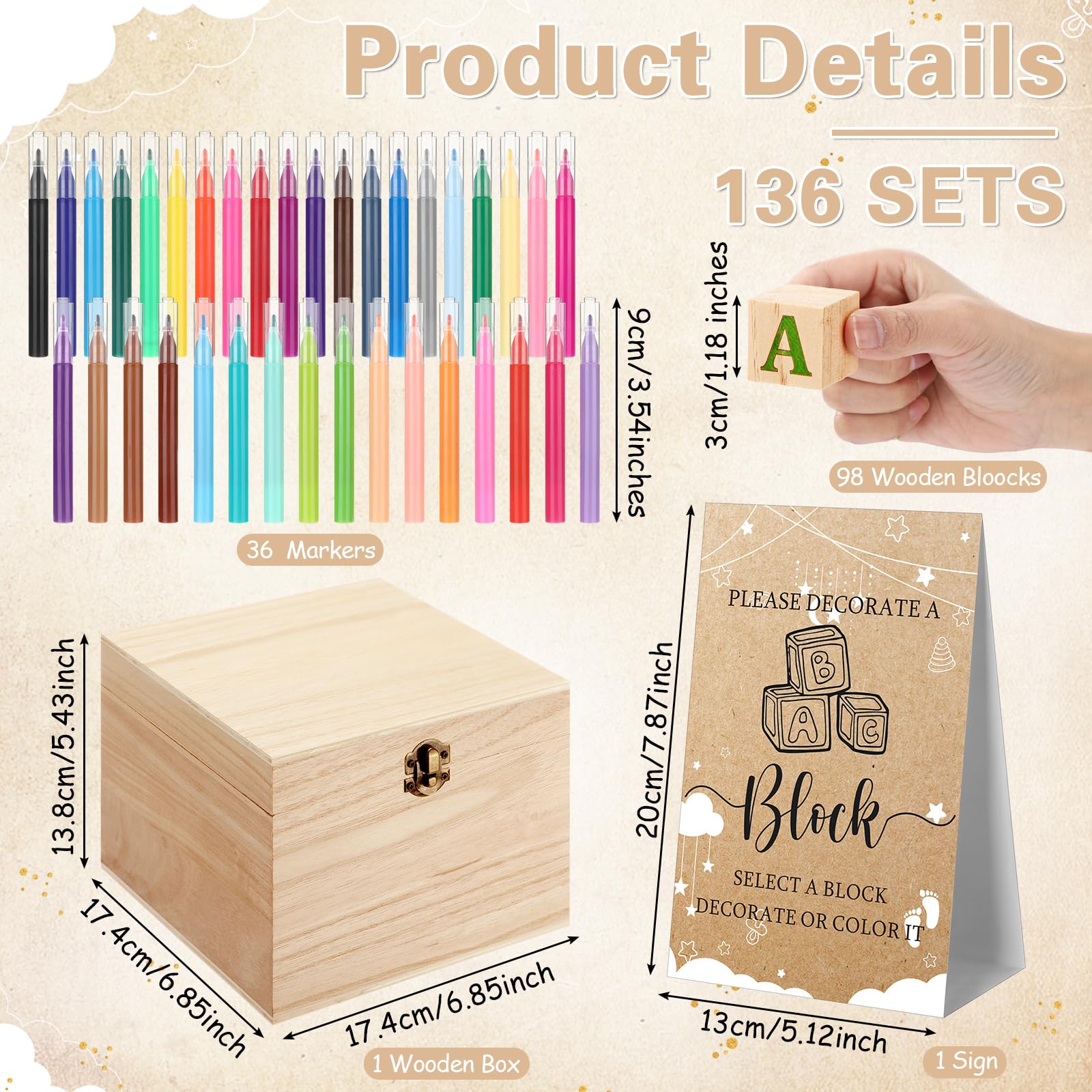 Marsui markers color the blocks for personalized designs