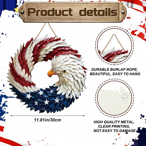 Marsui Independence Day metal decor for doors brings festive color to porches.