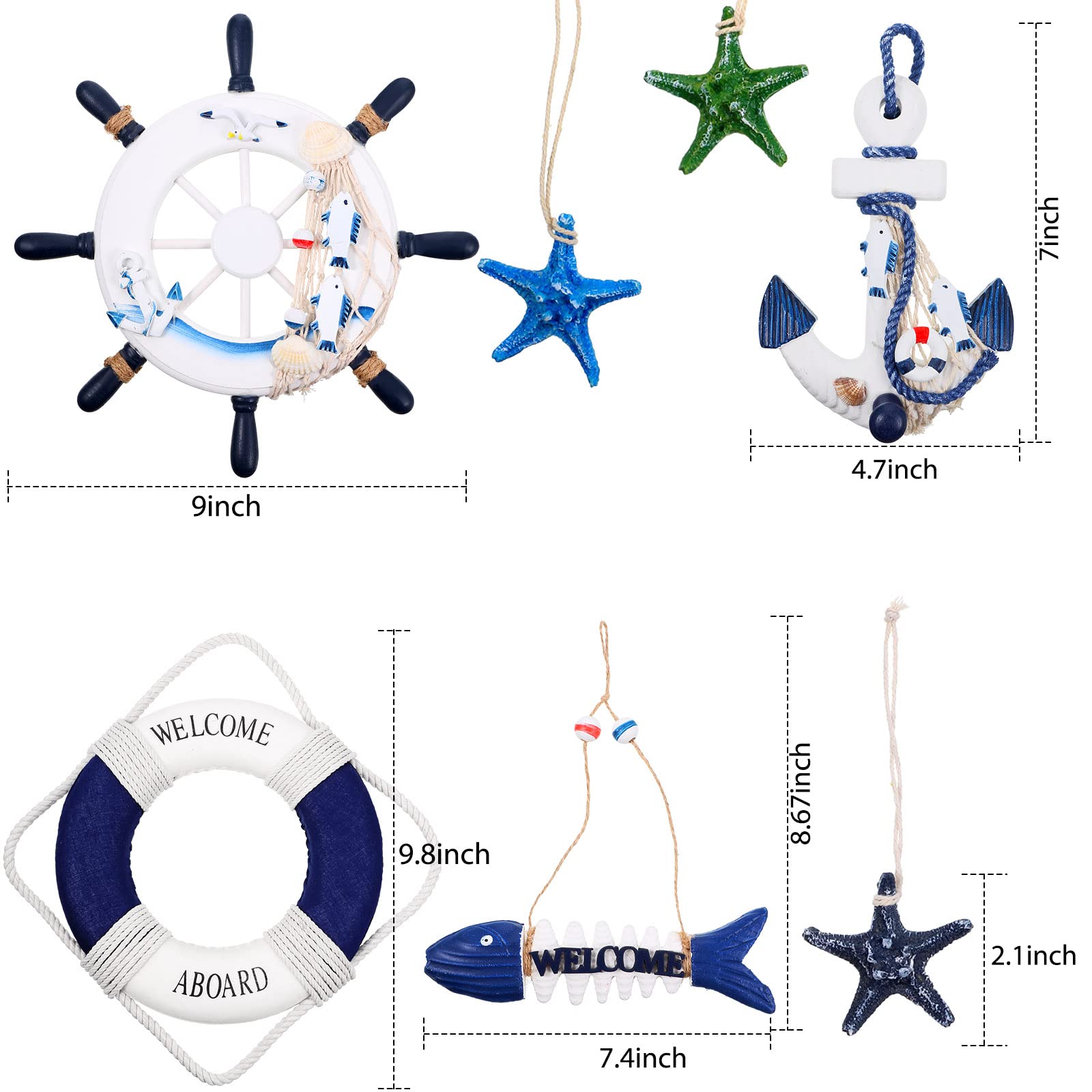 Marsui life ring ornament adds nautical charm to entryways.