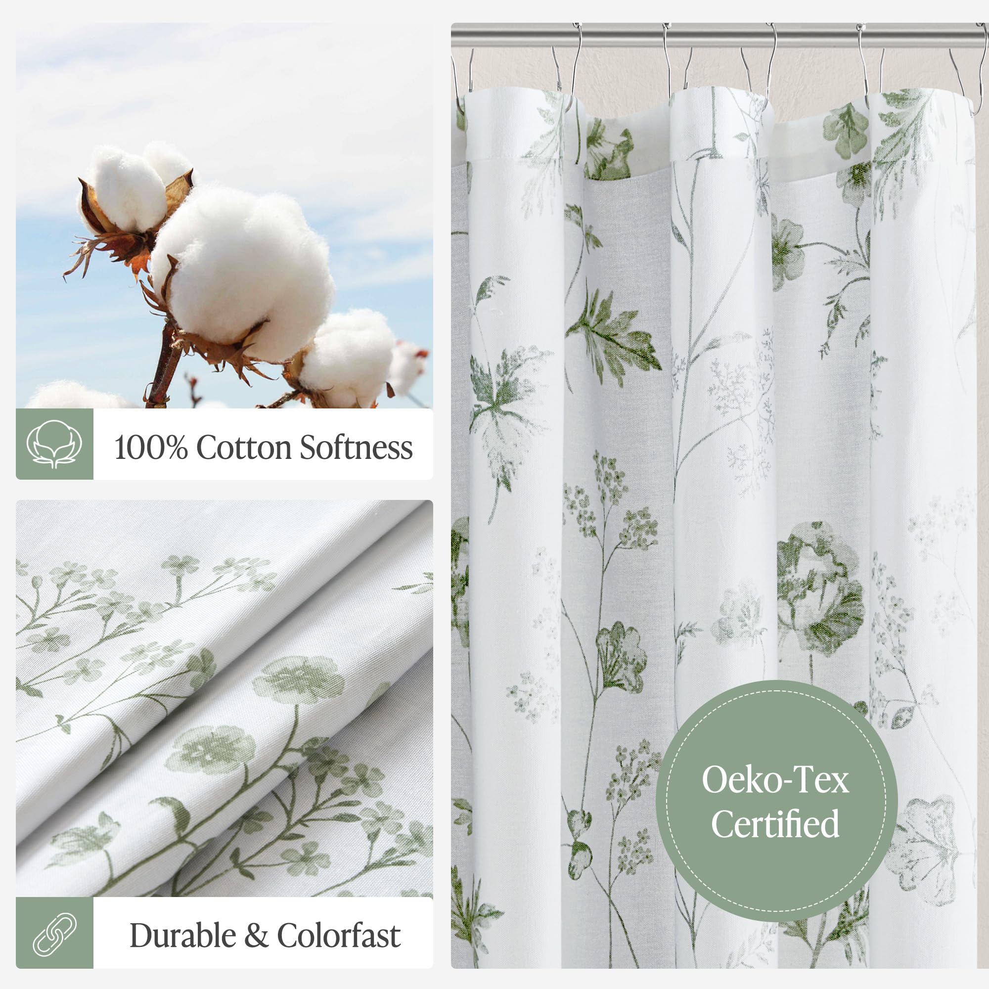 Martha Stewart Garden curtain displayed in a modern bathroom for privacy and style.