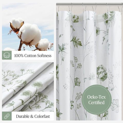 Martha Stewart Garden curtain displayed in a modern bathroom for privacy and style.