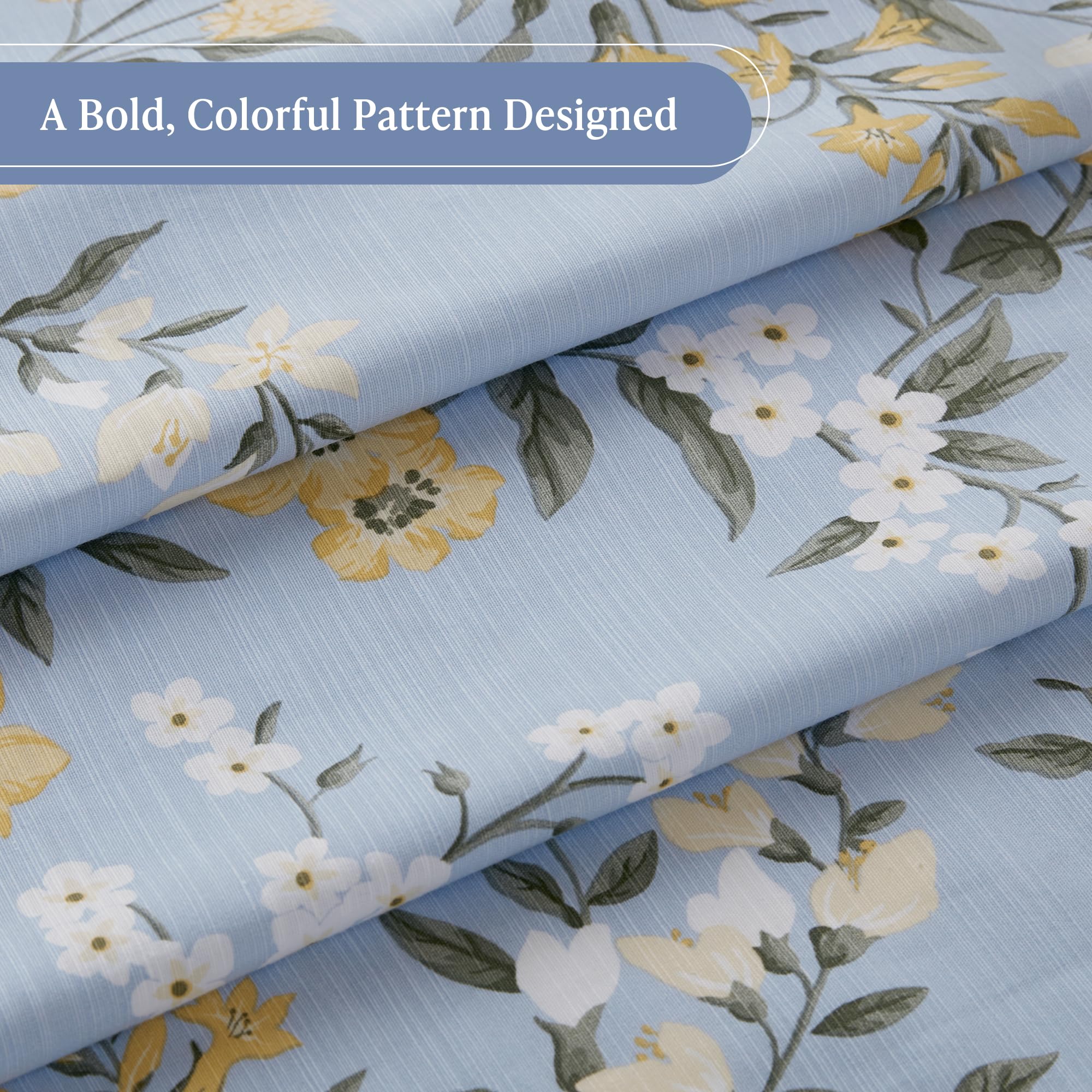 Machine washable Martha Stewart Meadow Floral Curtain for easy care