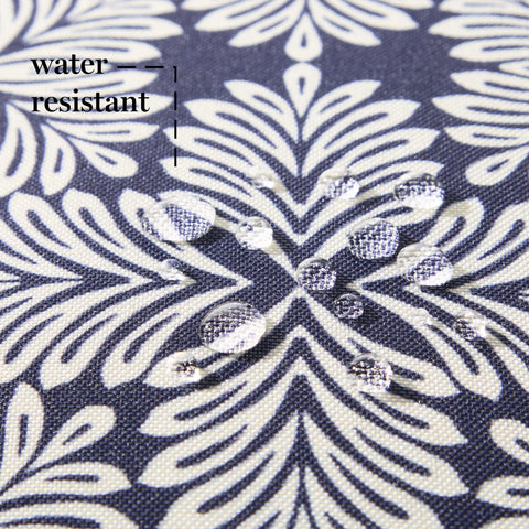 Martha Stewart Tulum lumbar pillow 11x18 size shown on chair for scale