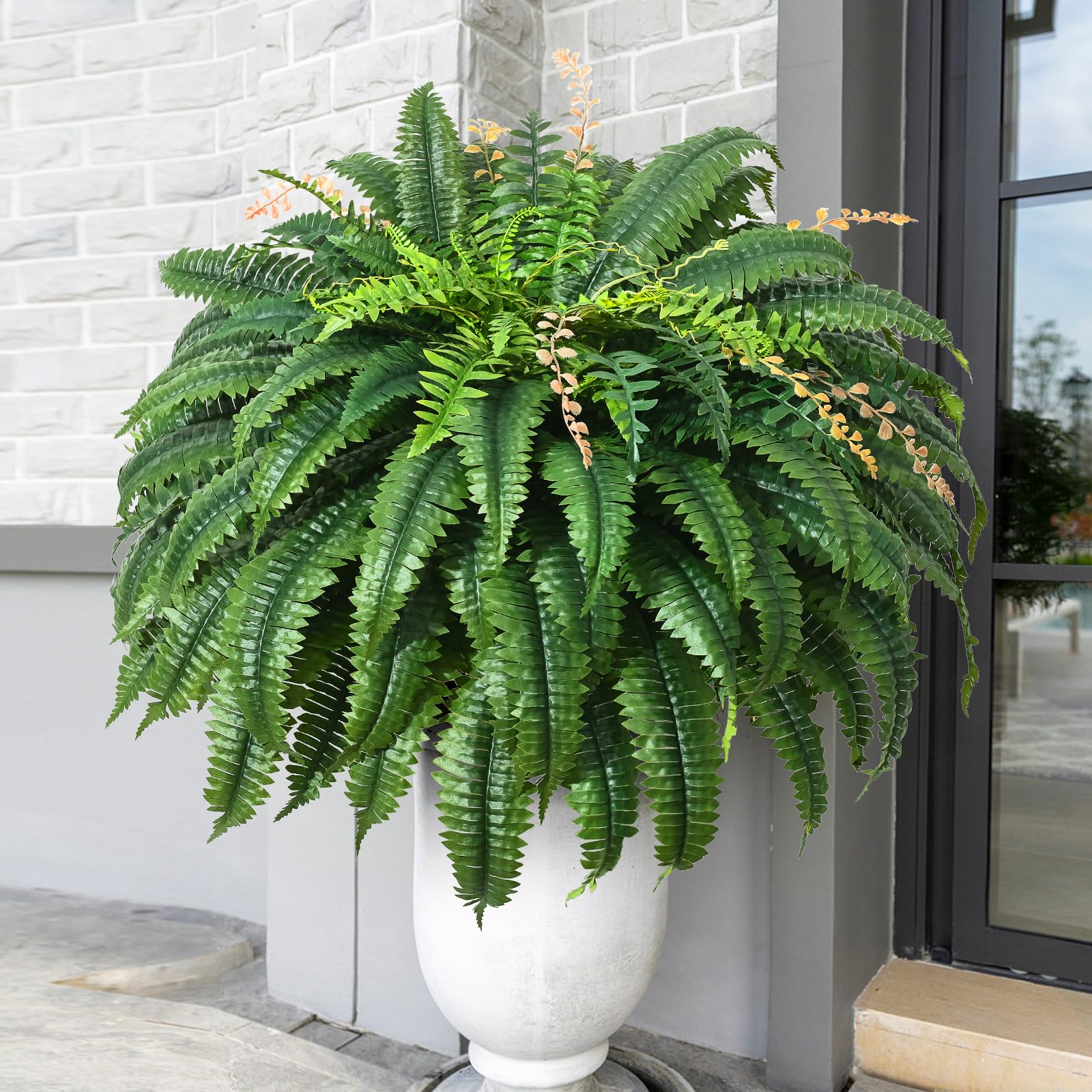 MARTINE MALL 48-inch artificial fern with lush full appearance for outdoor spaces.