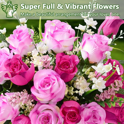 MARTINE MALL mixed color cemetery flowers with UV-resistant petals stay vibrant over time.
