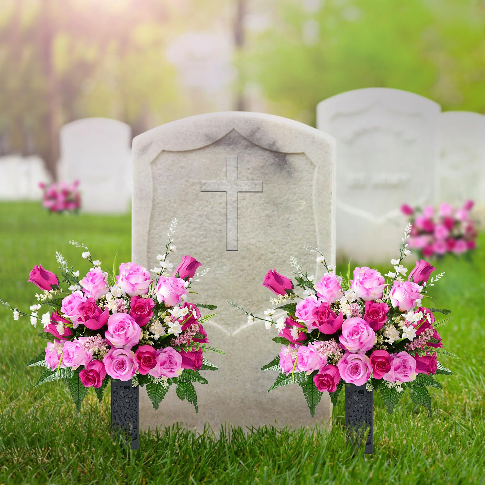 MARTINE MALL easy-to-assemble grave decor saves time during memorial planning.
