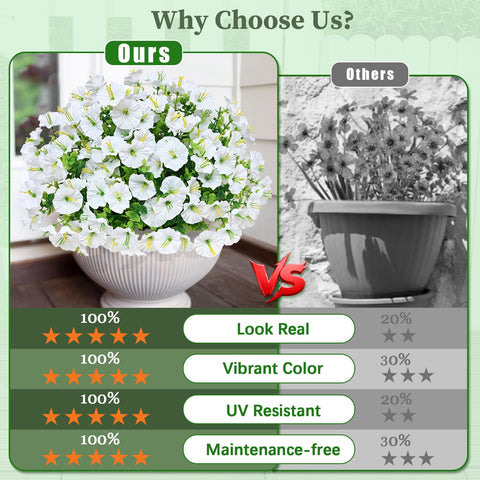 Martine Mall artificial flowers outdoor porch UV resistant color that lasts through seasons
