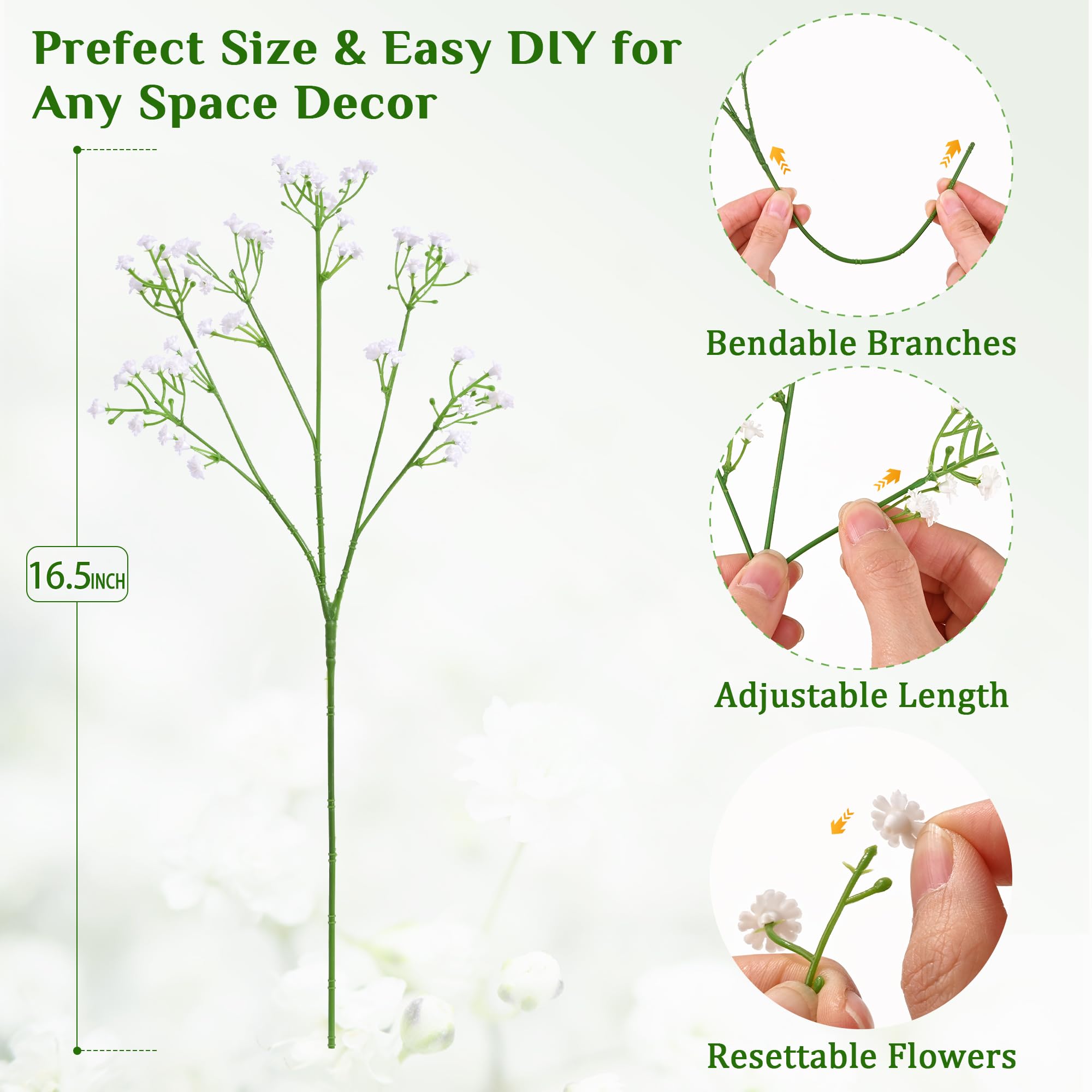Martine Mall Babys Breath home decor filler for everyday elegance