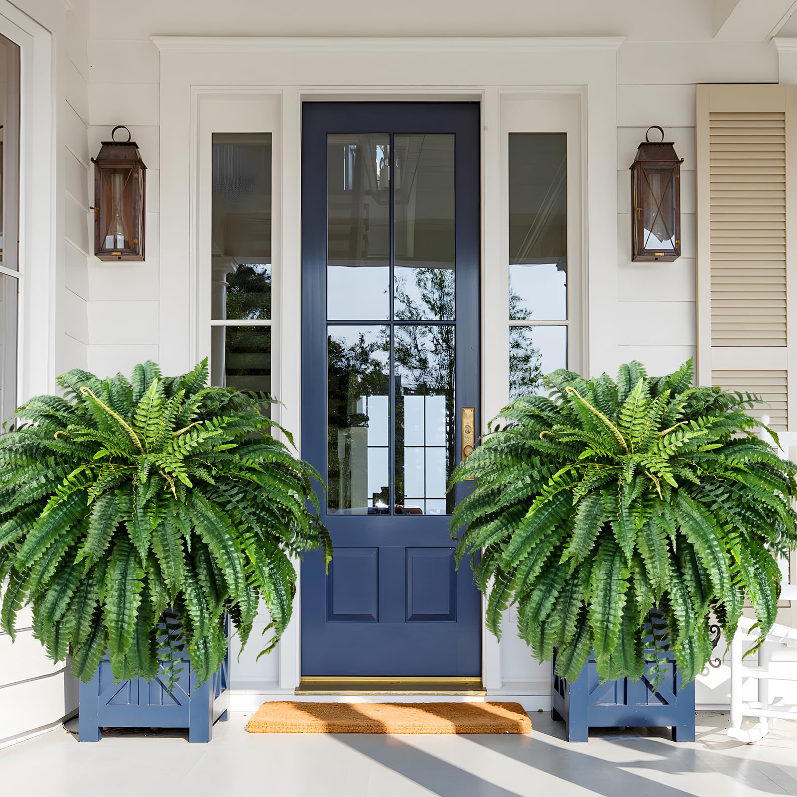 Martine Mall 48-inch fake fern in pot for lush year-round greenery.
