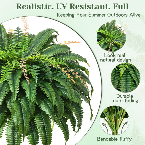 MARTINE MALL bendable leaf wires enable easy shaping of the fern.