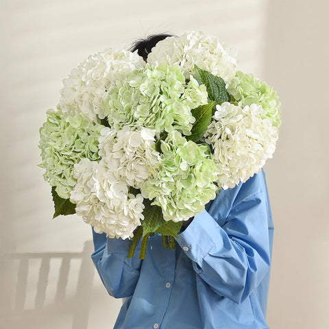 MARTINE MALL hydrangea for office decor adds soft elegance