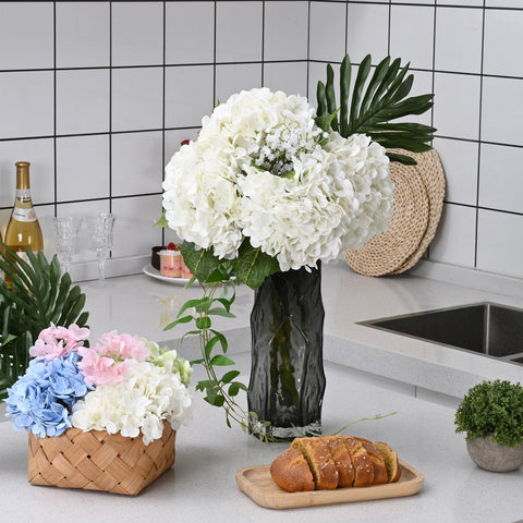 MARTINE MALL durable faux hydrangea with iron wire support