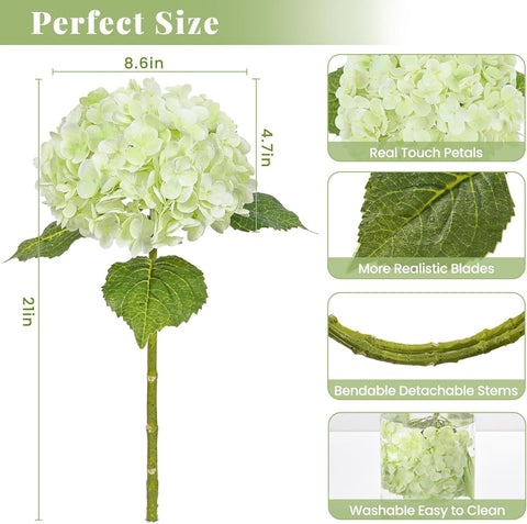 MARTINE MALL hydrangea stem 21in flexible and easy to bend