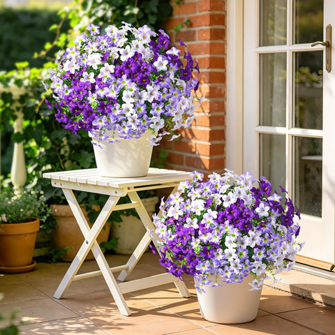 MARTINE MALL Mixed Purple Petunia Decor for vibrant exteriors.