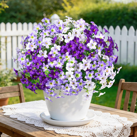 MARTINE MALL Outdoor Garden Display maintenance-free faux flowers.