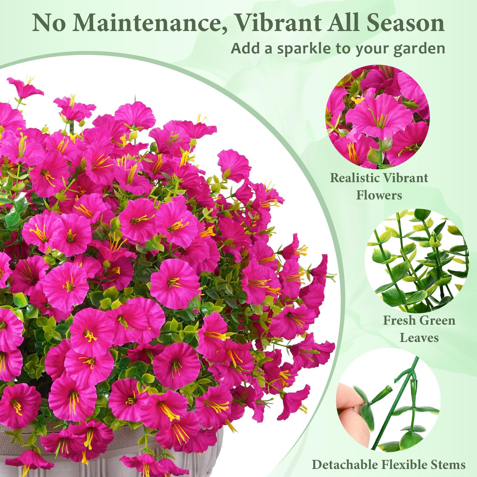 MARTINE MALL UV-resistant petals stay vivid under sun