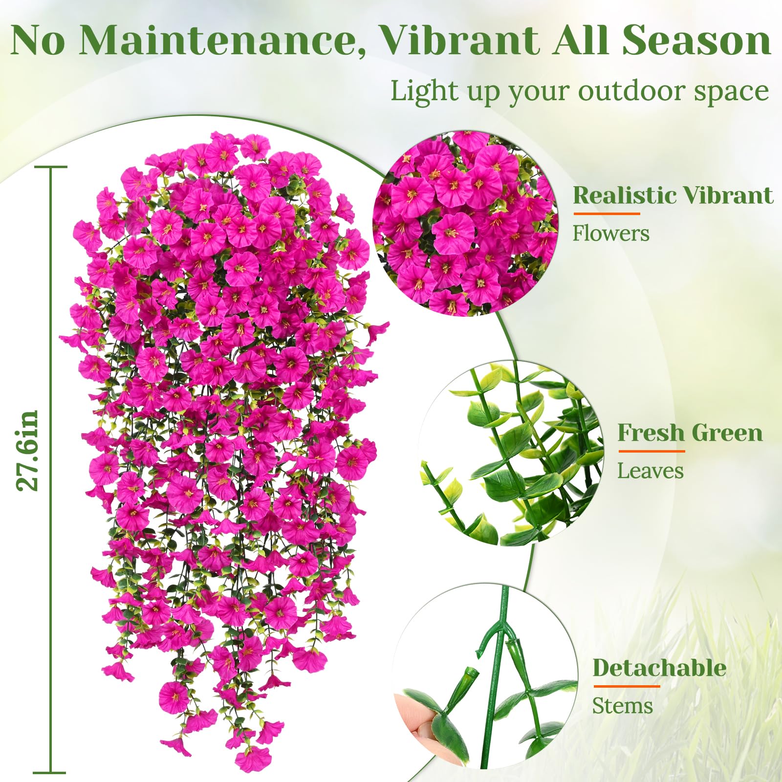 MARTINE MALL UV-resistant outdoor florals stay vibrant under sun exposure for long-lasting curb appeal.