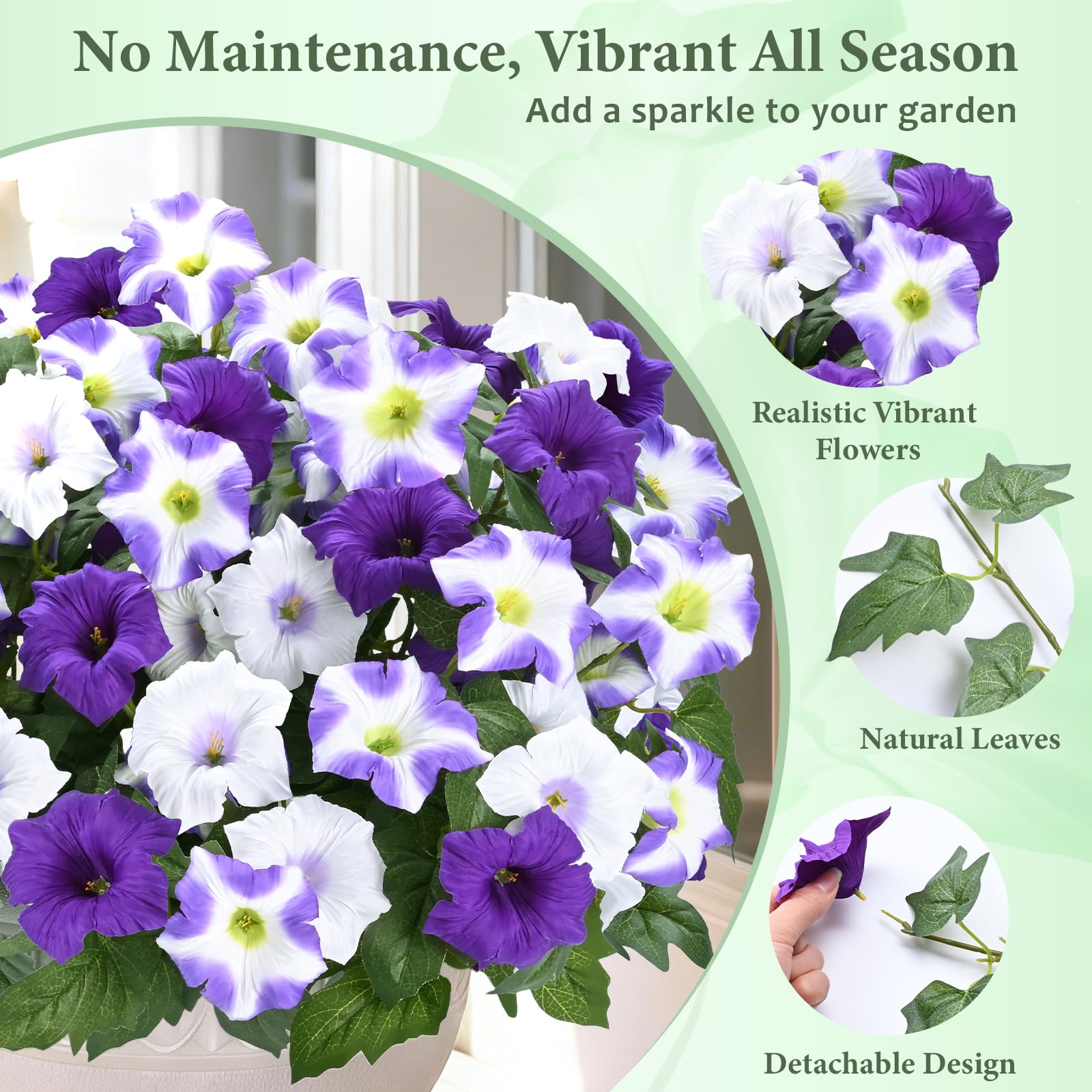 MARTINE MALL vibrant petunia colors add lasting visual appeal under bright sun