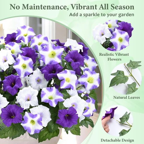 MARTINE MALL vibrant petunia colors add lasting visual appeal under bright sun