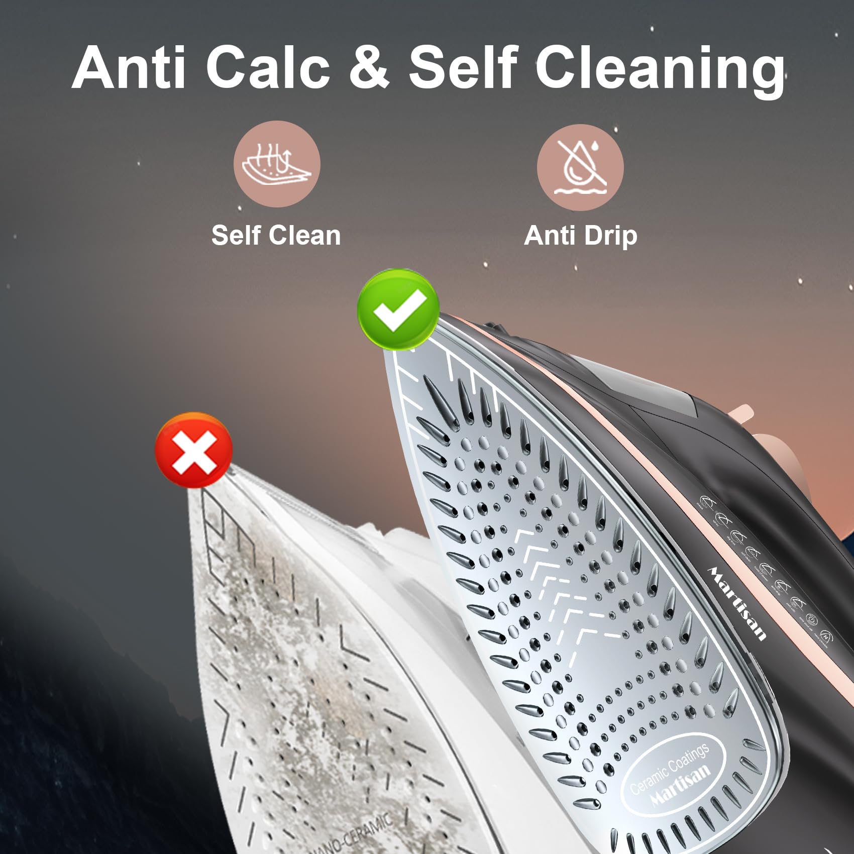 Martisan self-clean cycle supports easy maintenance between sessions.