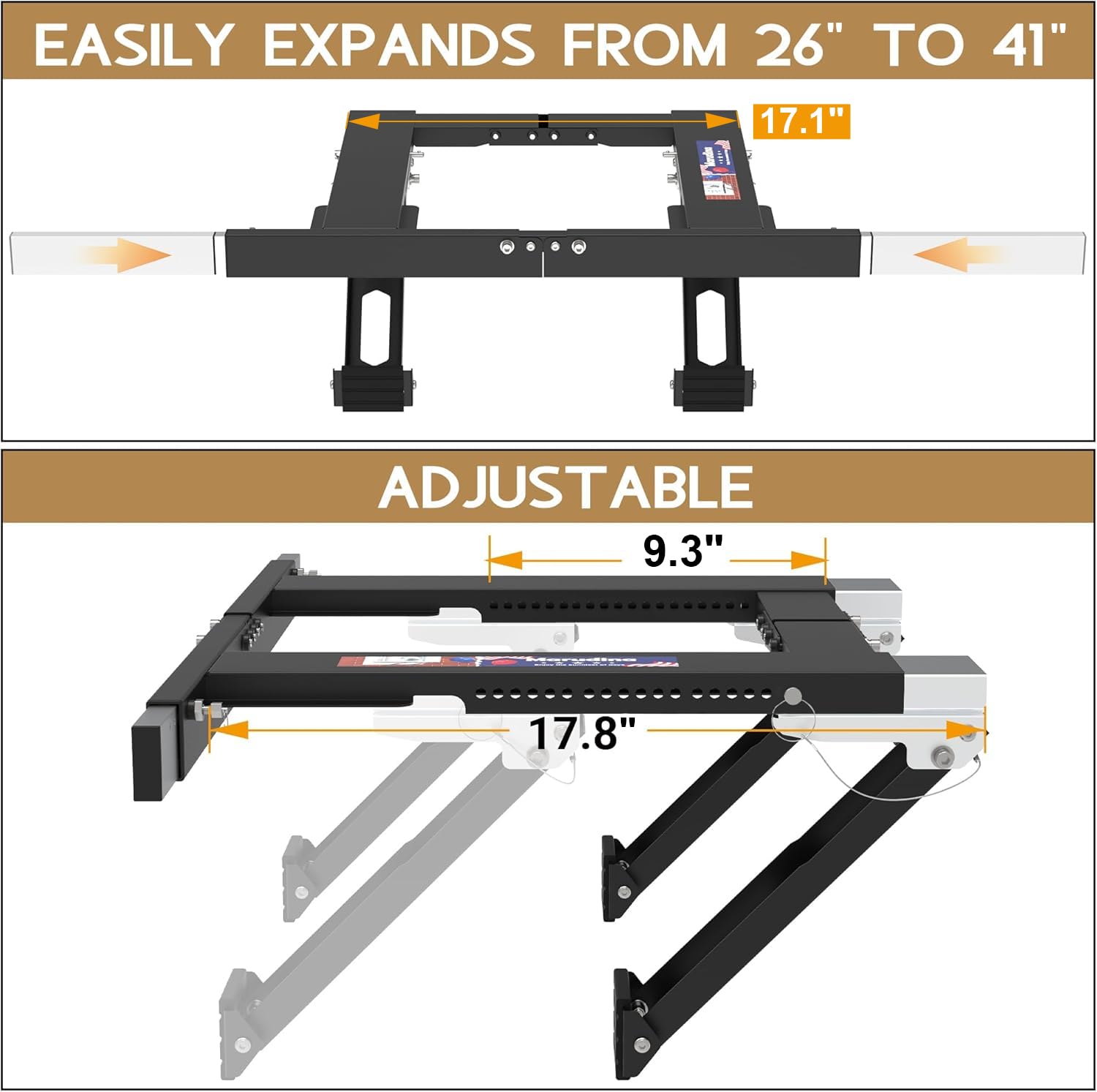 Marudina window-ac-bracket-quick-setup demonstrates three-step, fast installation.