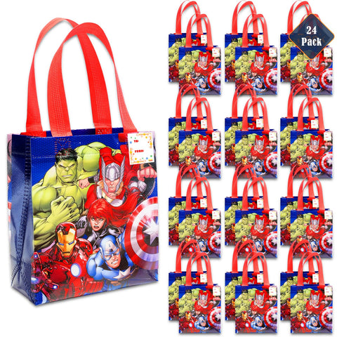 Marvel Avengers mini tote bag 8in featuring superhero artwork for loot bags