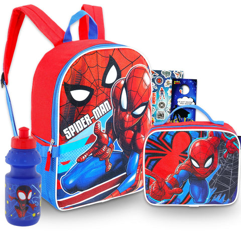 Marvel Spiderman backpack front view highlights a durable, kid-friendly design for daily school use