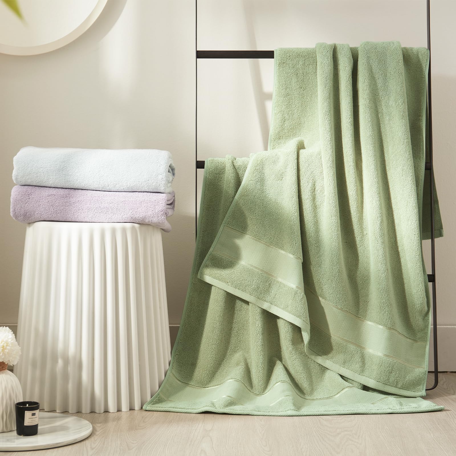 Marvione high-absorbency towels ideal for quick drying after showers.