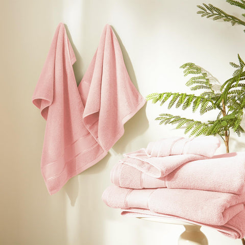 Marvione hotel-quality towels pink set ideal for spa days.