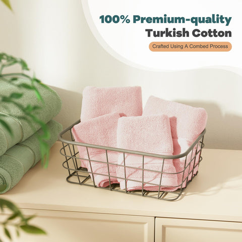 Marvione washcloths 13x13 pink perfect for facial routines.